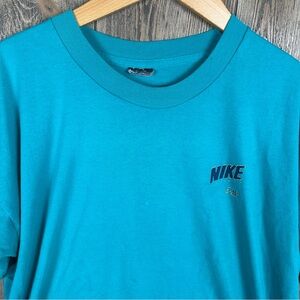 Vintage 80s Nike Graphic T-Shirt Adult Size XL Teal